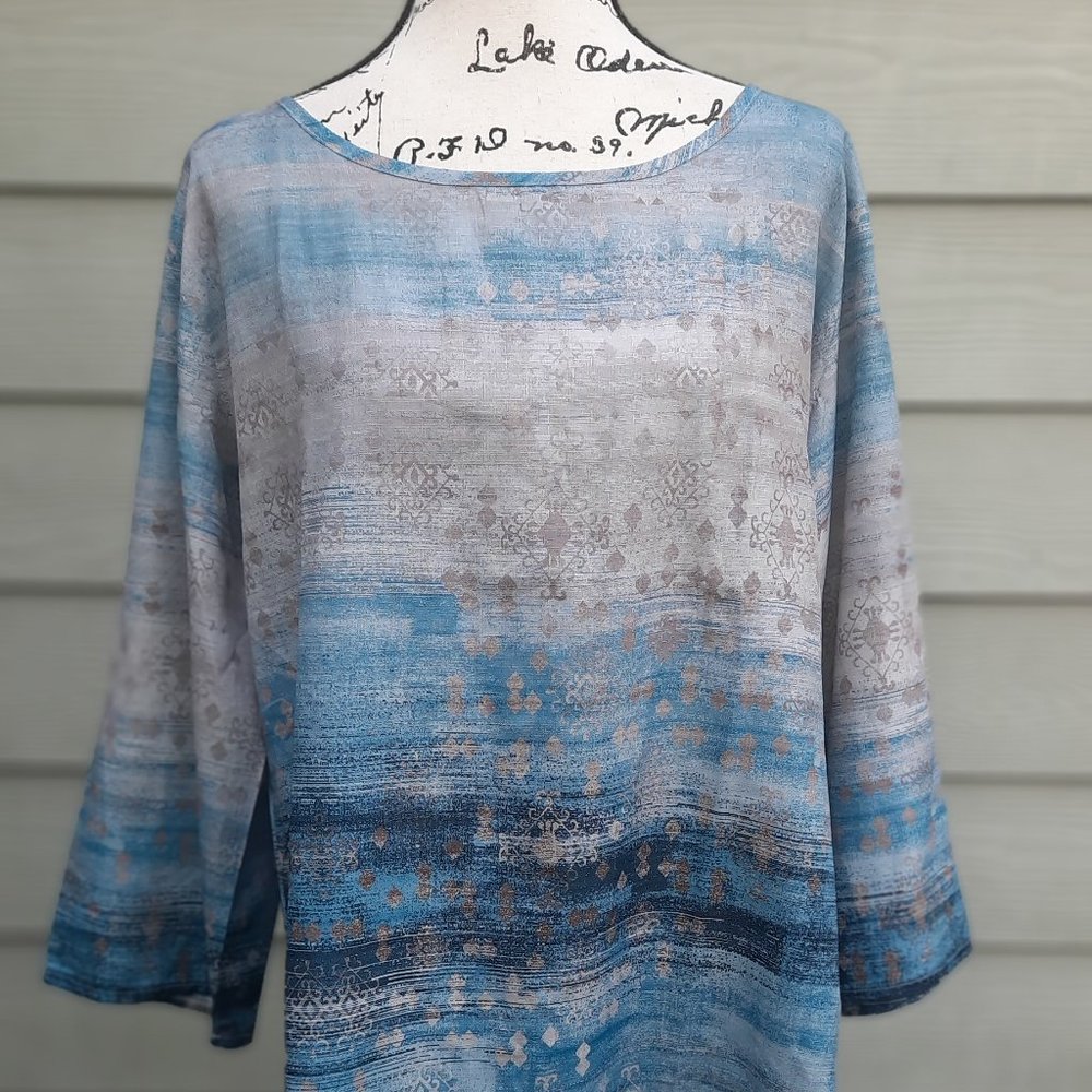L/XL BLUE GRAY SHADES TUNIC